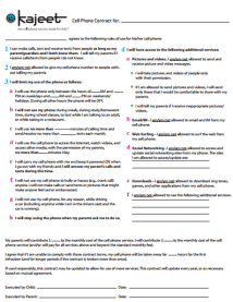 Kajeet Parent-Child Cell Phone Contract