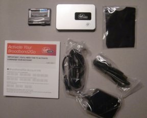 Virgin Broadband2Go MiFi Package Contents